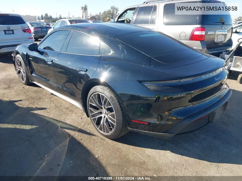 2021 Porsche Taycan VIN: WP0AA2Y15MSA15858 Lot: 40719399