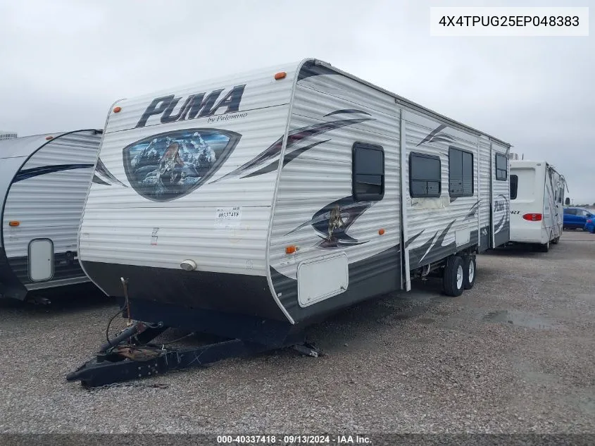 2014 Puma 31Bhss VIN: 4X4TPUG25EP048383 Lot: 40337418