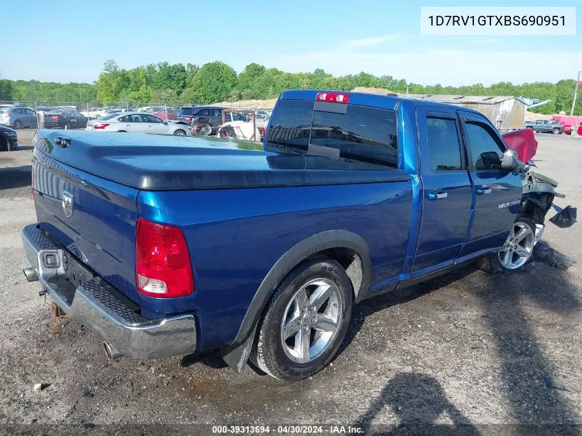 1D7RV1GTXBS690951 2011 Ram Ram 1500 Slt