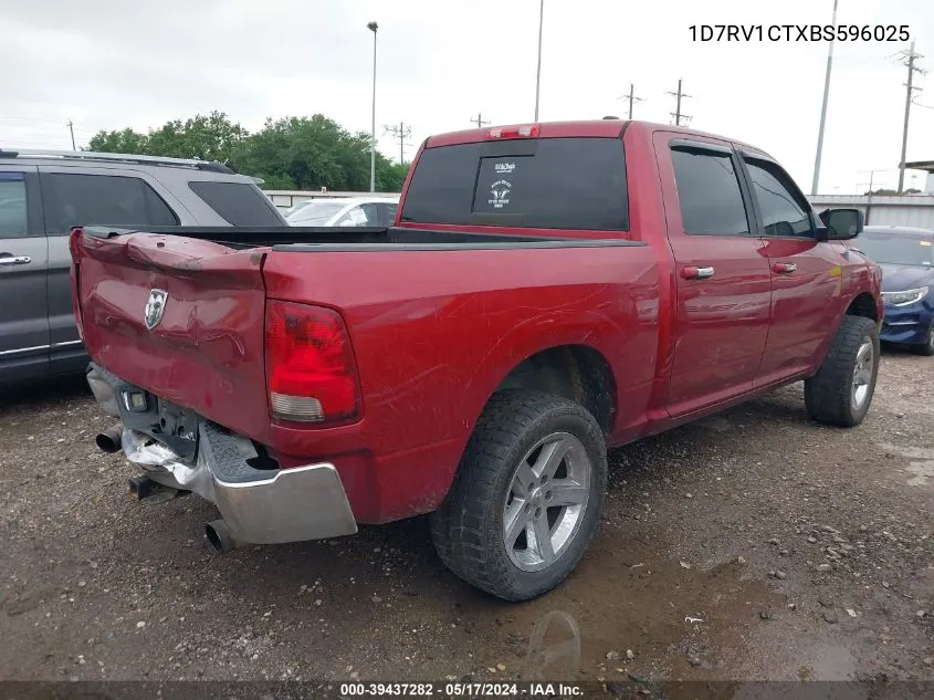 2011 Ram Ram 1500 Slt VIN: 1D7RV1CTXBS596025 Lot: 39437282