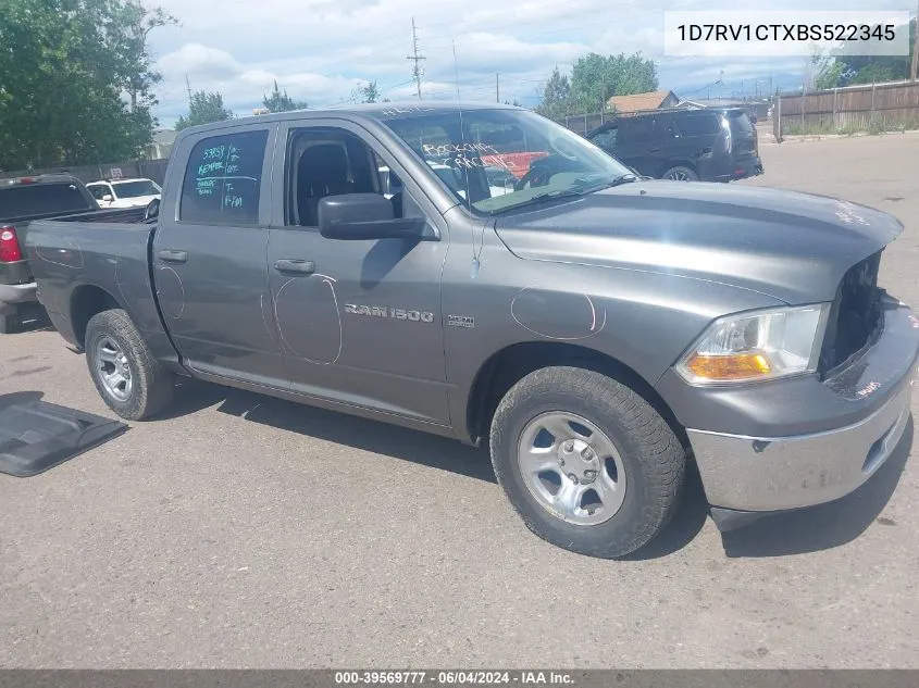 2011 Ram Ram 1500 St VIN: 1D7RV1CTXBS522345 Lot: 39569777