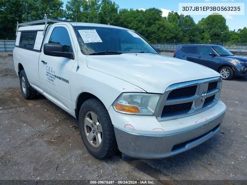 2011 Ram Ram 1500 Slt VIN: 3D7JB1EP3BG563235 Lot: 39670397