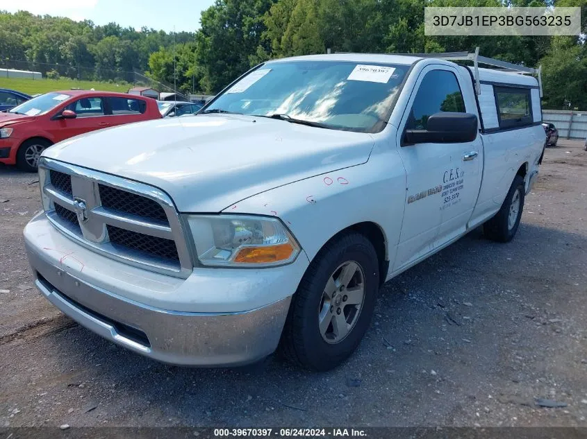 2011 Ram Ram 1500 Slt VIN: 3D7JB1EP3BG563235 Lot: 39670397