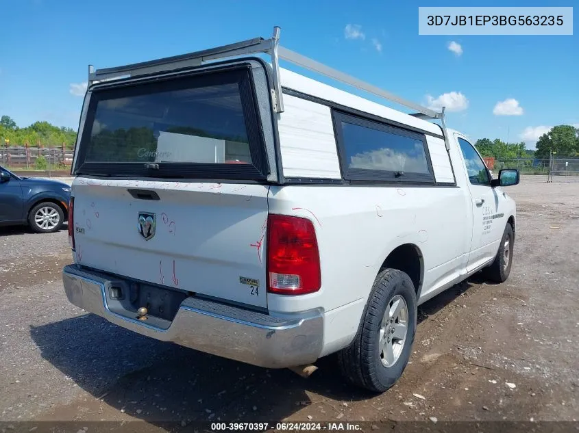 2011 Ram Ram 1500 Slt VIN: 3D7JB1EP3BG563235 Lot: 39670397