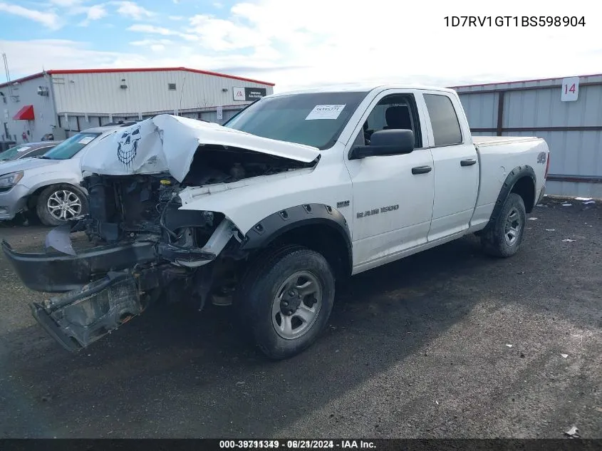 1D7RV1GT1BS598904 2011 Ram Ram 1500 St