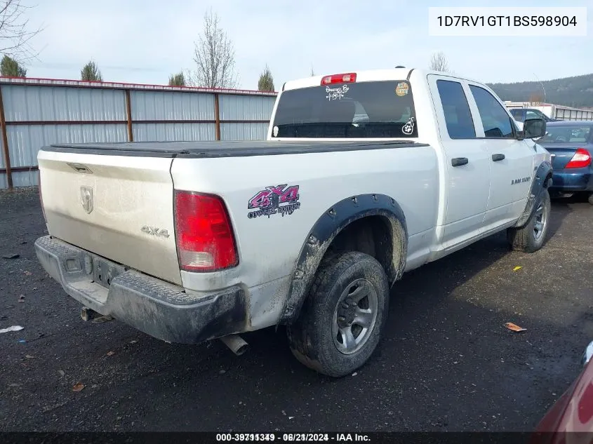 1D7RV1GT1BS598904 2011 Ram Ram 1500 St