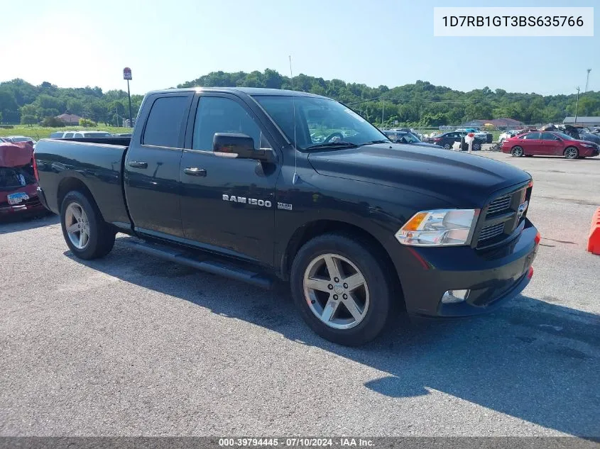 2011 Ram Ram 1500 Sport VIN: 1D7RB1GT3BS635766 Lot: 39794445