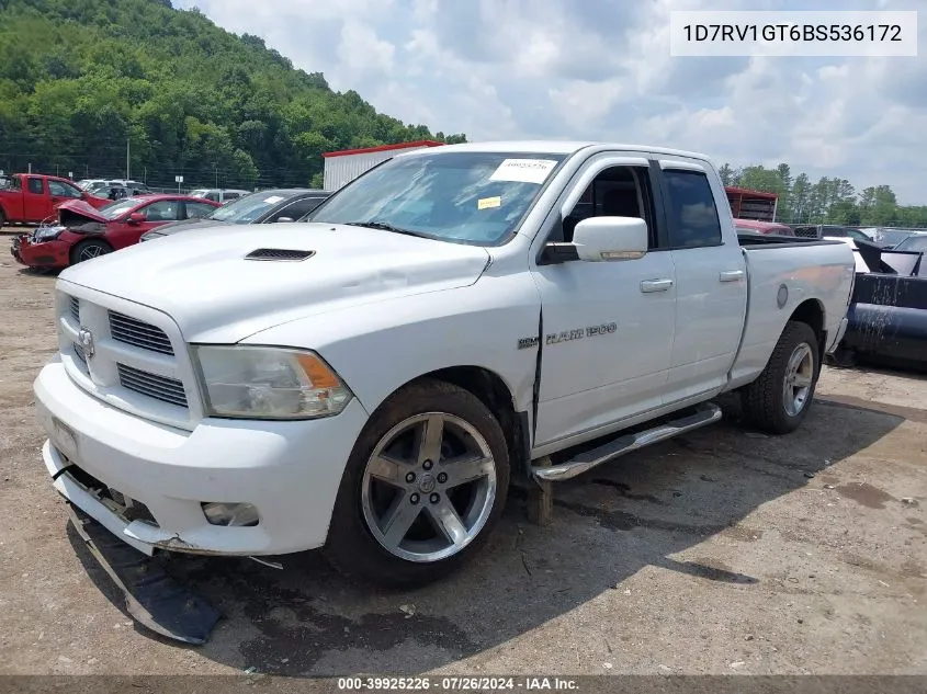 1D7RV1GT6BS536172 2011 Ram Ram 1500 Sport