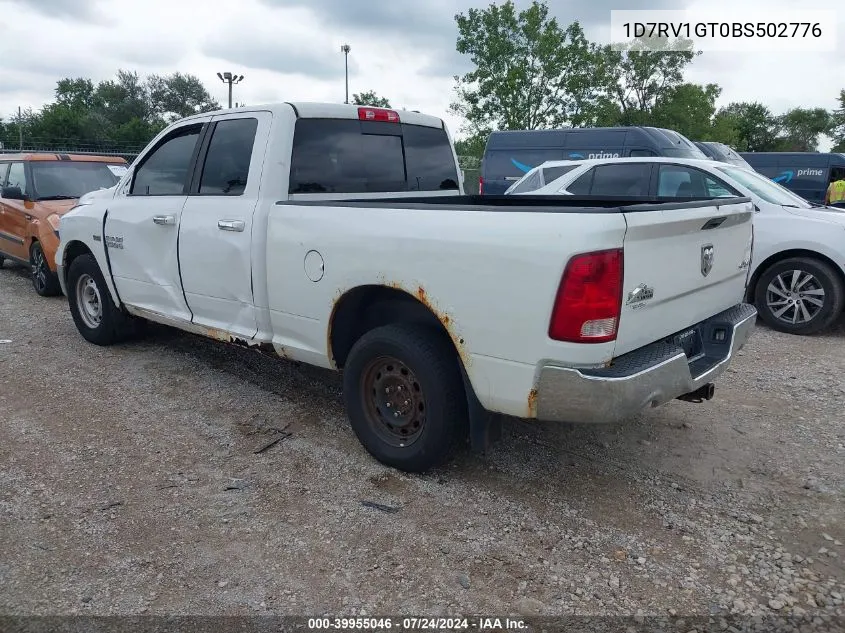 2011 Ram Ram 1500 Slt VIN: 1D7RV1GT0BS502776 Lot: 39955046