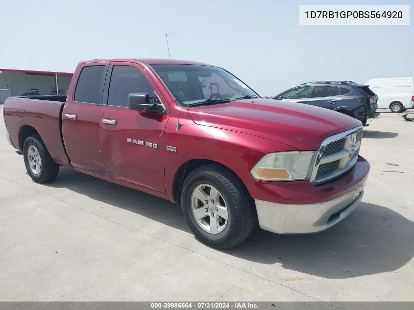 2011 Ram Ram 1500 Slt VIN: 1D7RB1GP0BS564920 Lot: 39986664