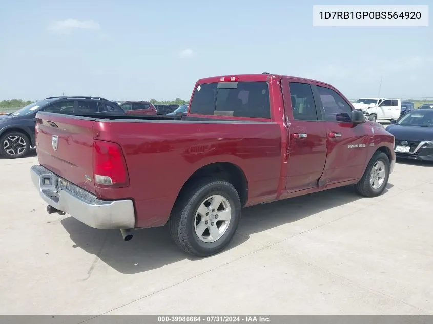 1D7RB1GP0BS564920 2011 Ram Ram 1500 Slt