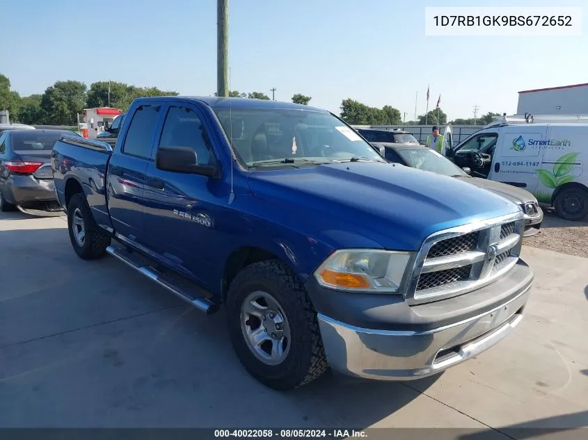 2011 Ram Ram 1500 St VIN: 1D7RB1GK9BS672652 Lot: 40022058