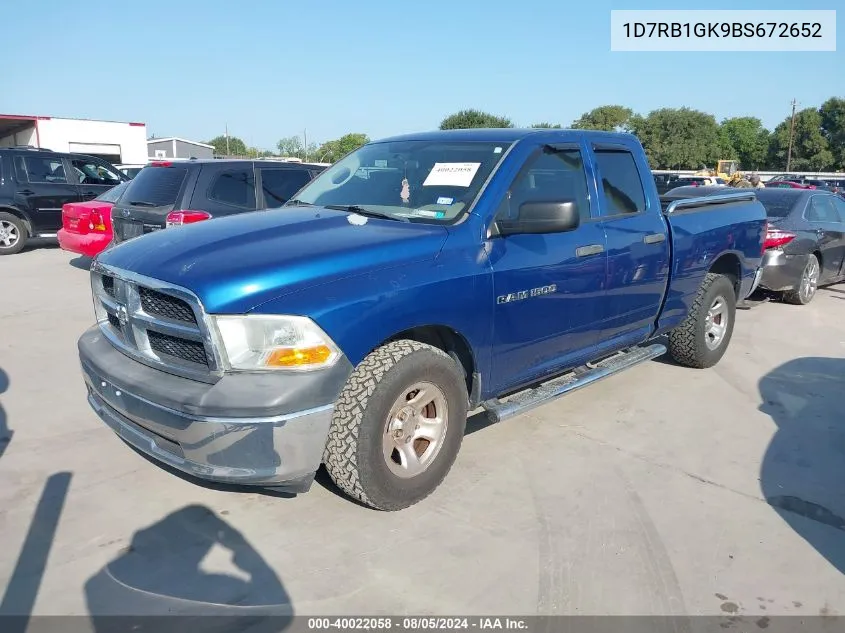 2011 Ram Ram 1500 St VIN: 1D7RB1GK9BS672652 Lot: 40022058