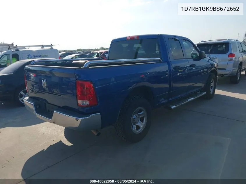 2011 Ram Ram 1500 St VIN: 1D7RB1GK9BS672652 Lot: 40022058