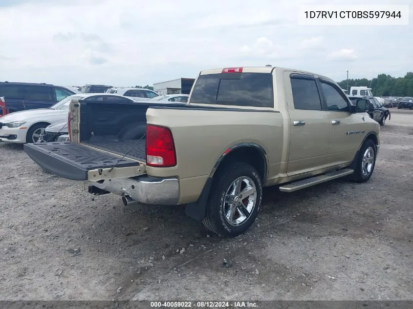 1D7RV1CT0BS597944 2011 Ram Ram 1500 Slt