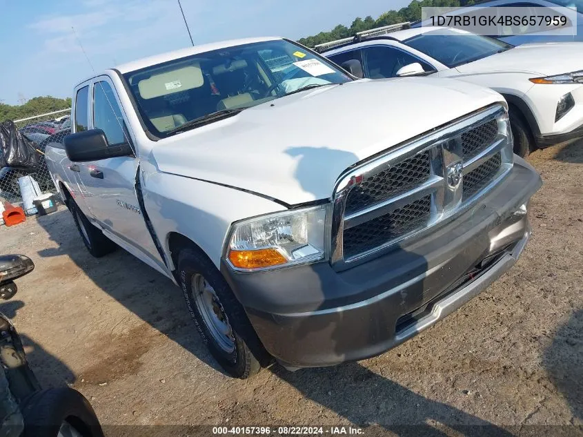 2011 Ram Ram 1500 St VIN: 1D7RB1GK4BS657959 Lot: 40157396