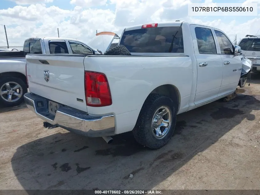 2011 Ram Ram 1500 St VIN: 1D7RB1CP6BS550610 Lot: 40178602