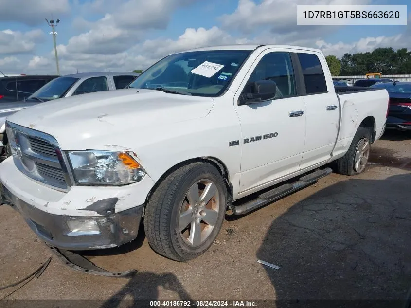 2011 Ram Ram 1500 Slt VIN: 1D7RB1GT5BS663620 Lot: 40185792