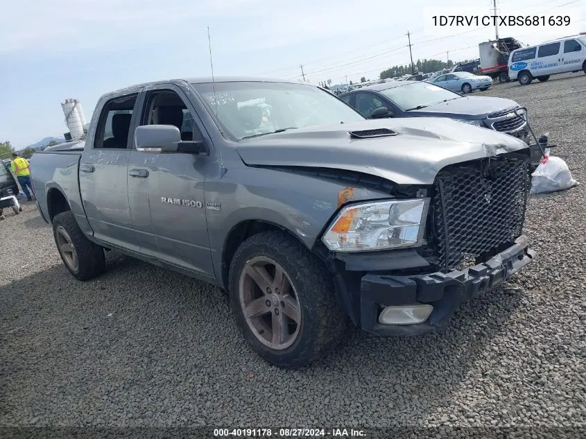 1D7RV1CTXBS681639 2011 Ram Ram 1500 Sport