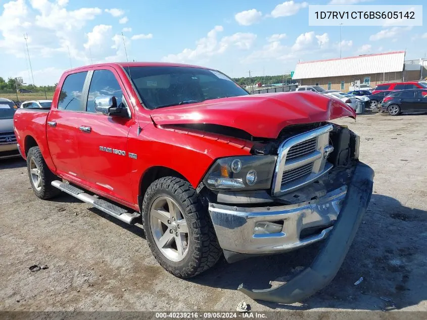 2011 Ram Ram 1500 Slt VIN: 1D7RV1CT6BS605142 Lot: 40239216