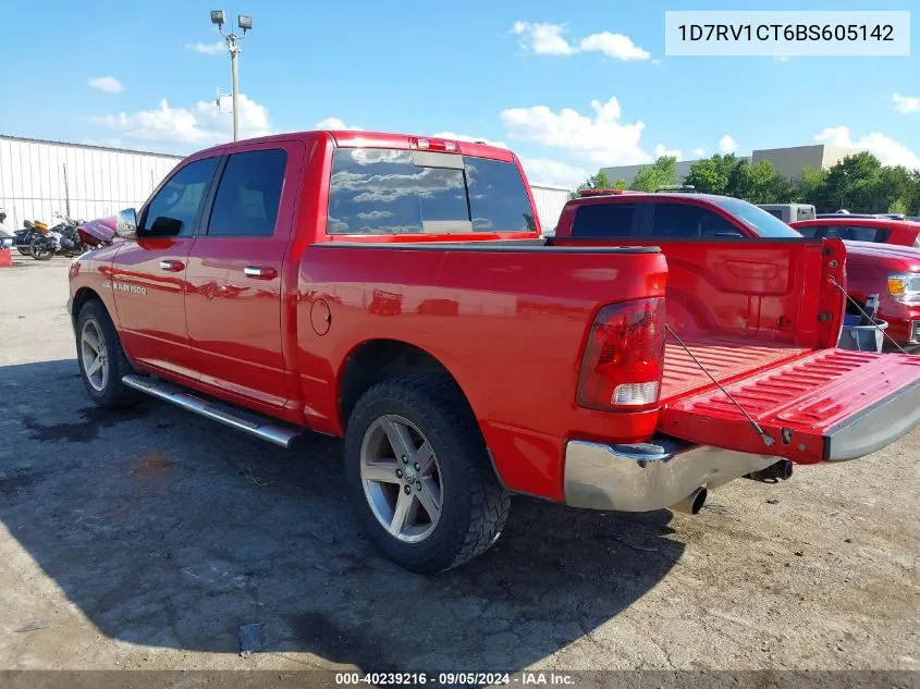 2011 Ram Ram 1500 Slt VIN: 1D7RV1CT6BS605142 Lot: 40239216