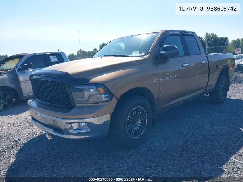 1D7RV1GT9BS608742 2011 Ram Ram 1500 Slt