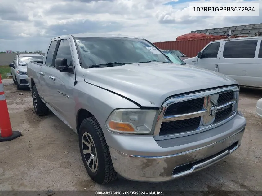 2011 Ram Ram 1500 Slt VIN: 1D7RB1GP3BS672934 Lot: 40275418