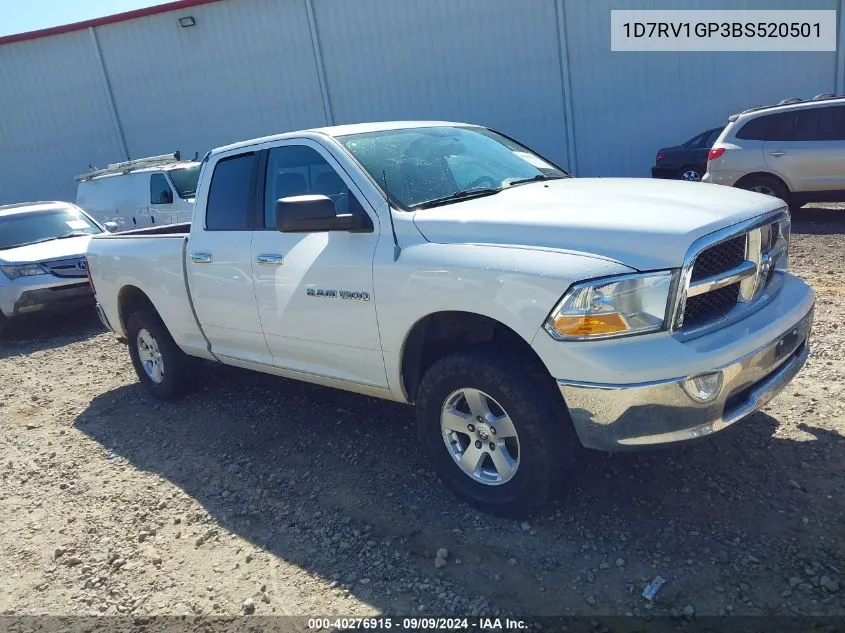 2011 Ram Ram 1500 Slt VIN: 1D7RV1GP3BS520501 Lot: 40276915