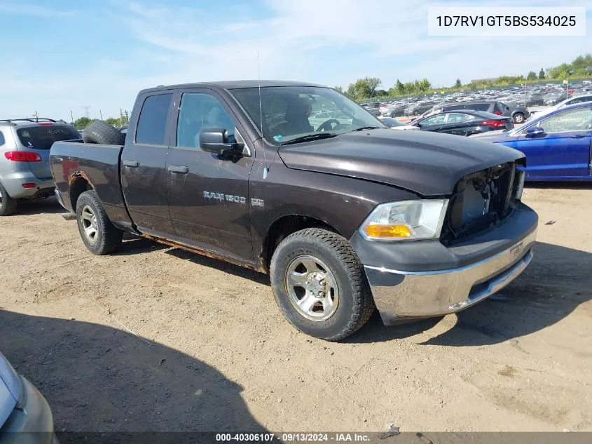 2011 Ram Ram 1500 St VIN: 1D7RV1GT5BS534025 Lot: 40306107