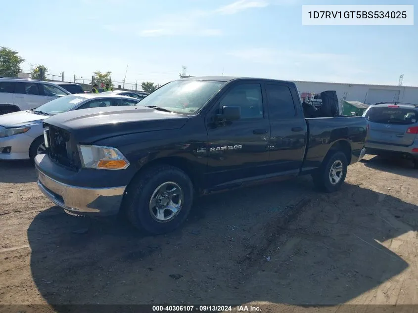 1D7RV1GT5BS534025 2011 Ram Ram 1500 St