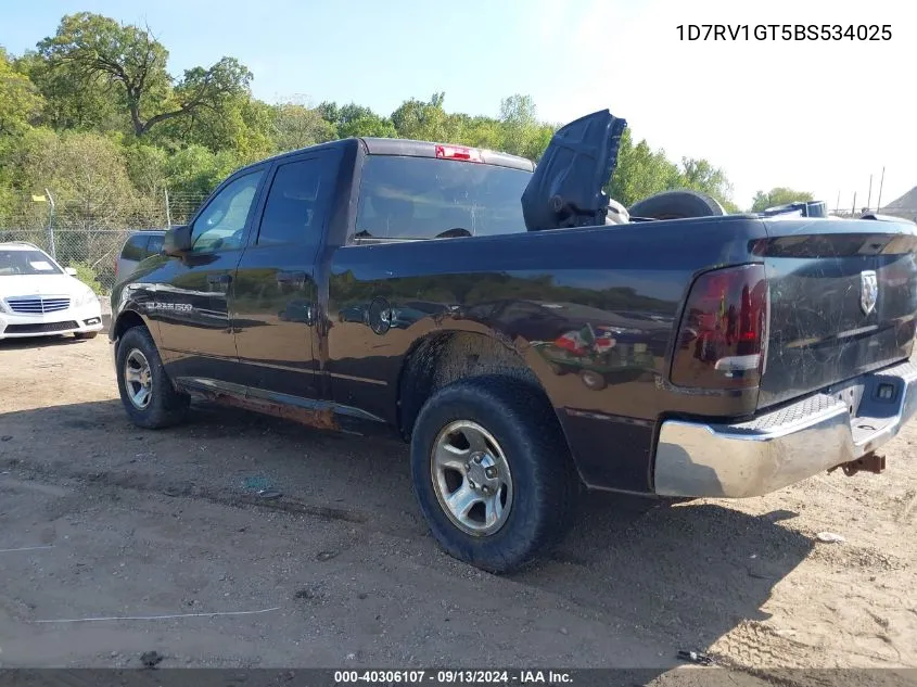 1D7RV1GT5BS534025 2011 Ram Ram 1500 St