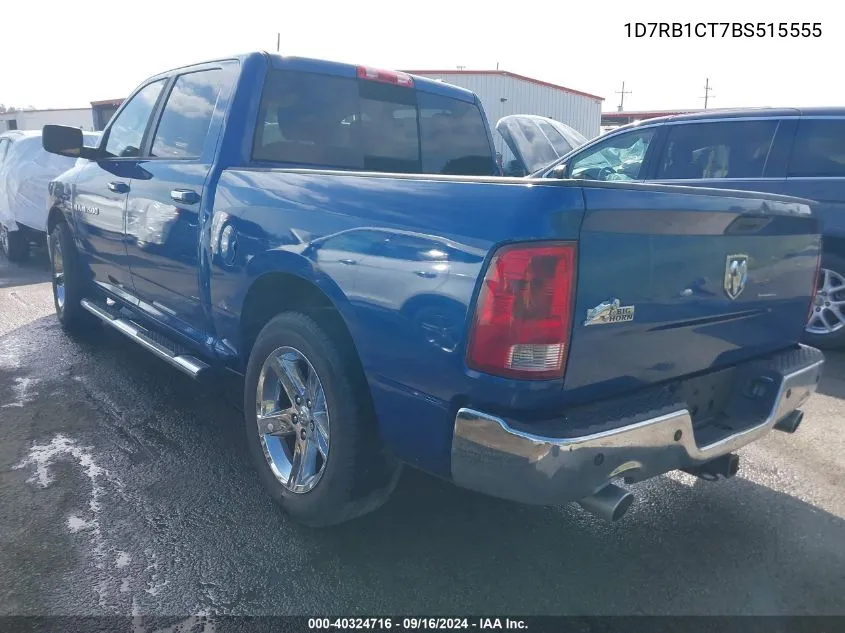 2011 Ram Ram 1500 Slt VIN: 1D7RB1CT7BS515555 Lot: 40324716