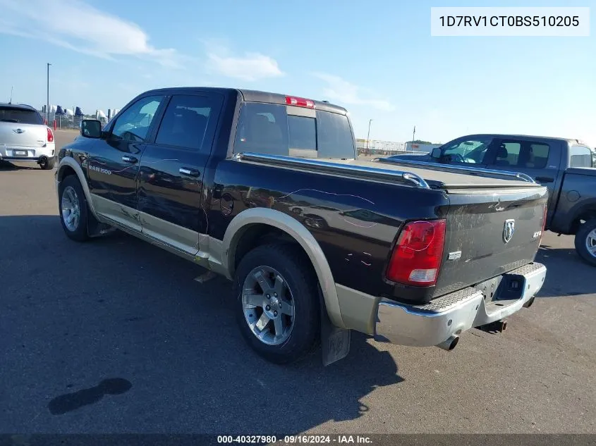 2011 Ram Ram 1500 VIN: 1D7RV1CT0BS510205 Lot: 40327980