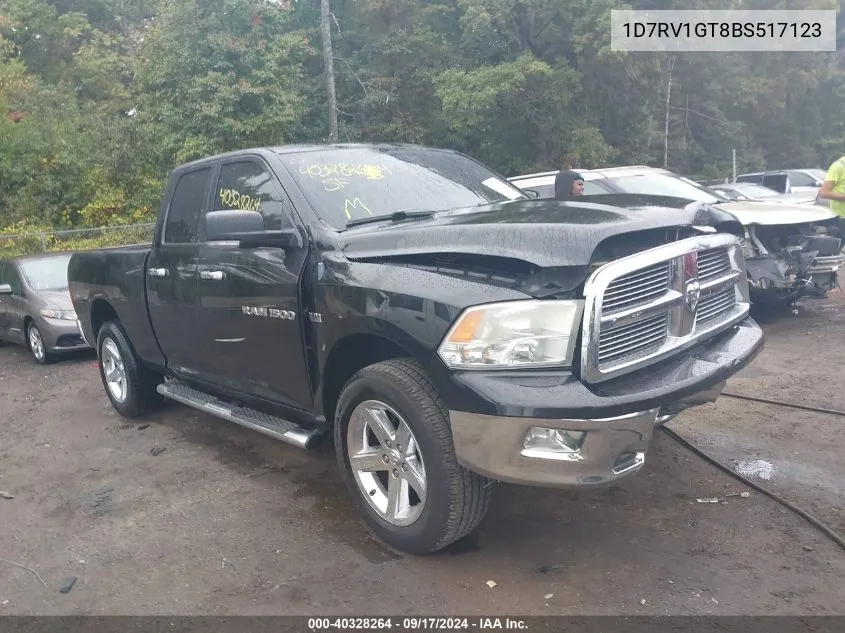 2011 Ram Ram 1500 Slt VIN: 1D7RV1GT8BS517123 Lot: 40328264