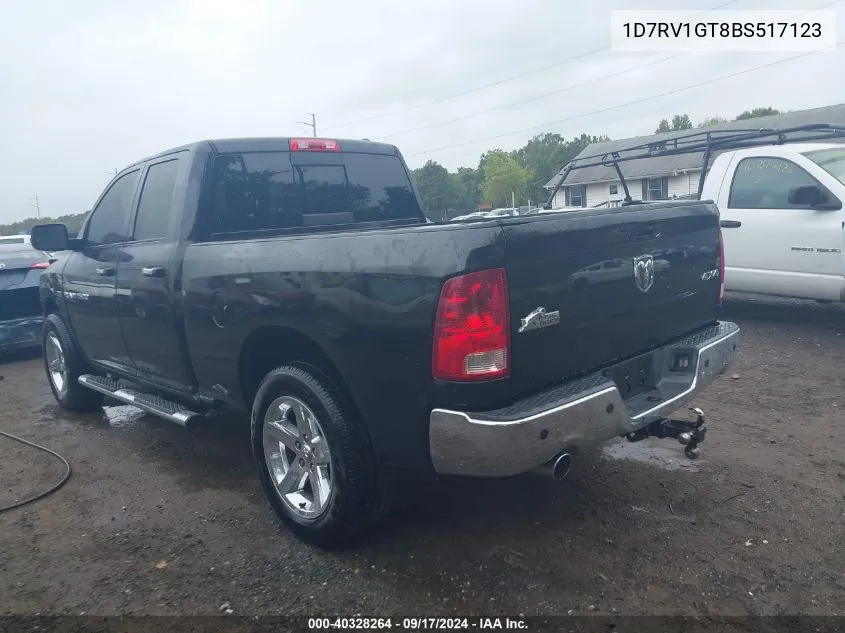 2011 Ram Ram 1500 Slt VIN: 1D7RV1GT8BS517123 Lot: 40328264