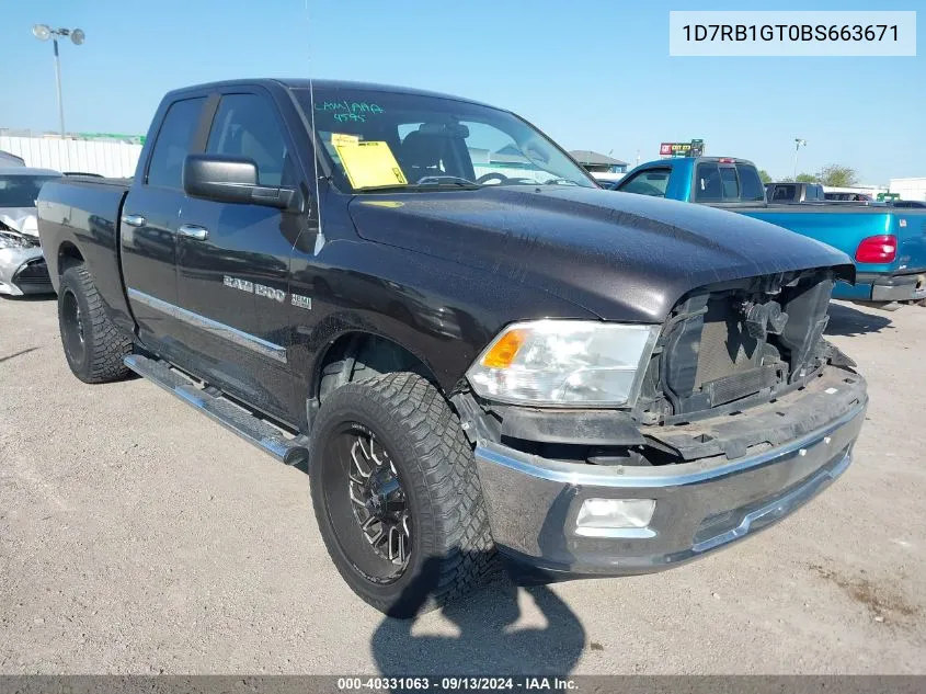 1D7RB1GT0BS663671 2011 Ram Ram 1500 Slt