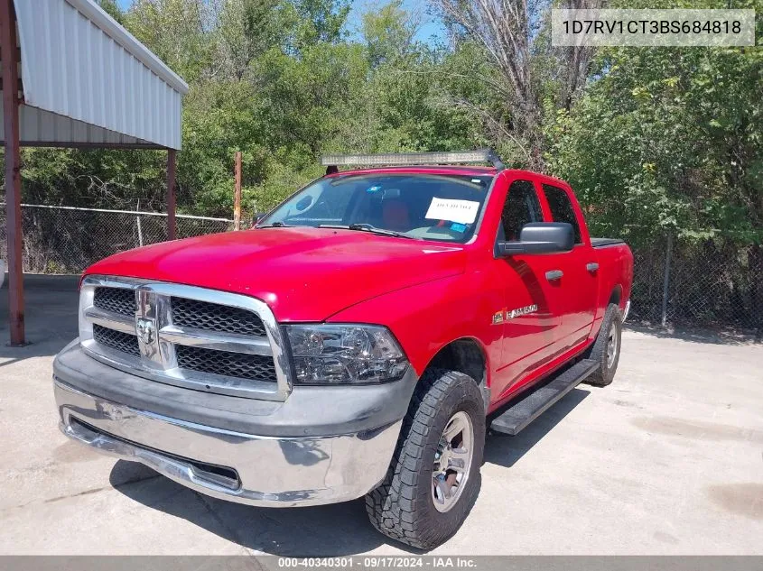 2011 Ram Ram 1500 St VIN: 1D7RV1CT3BS684818 Lot: 40340301