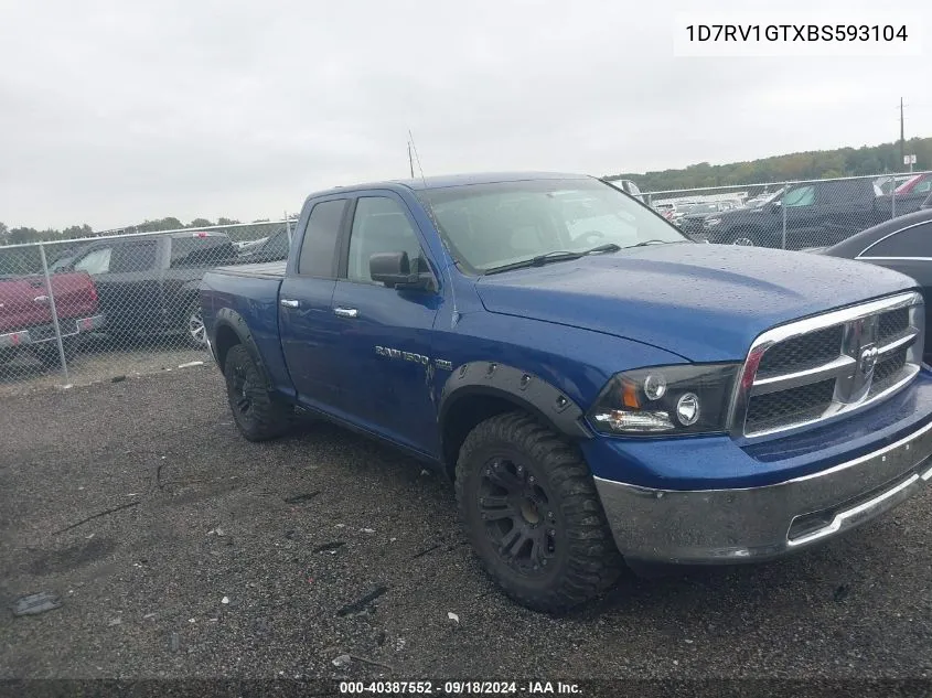 1D7RV1GTXBS593104 2011 Ram Ram 1500 Slt