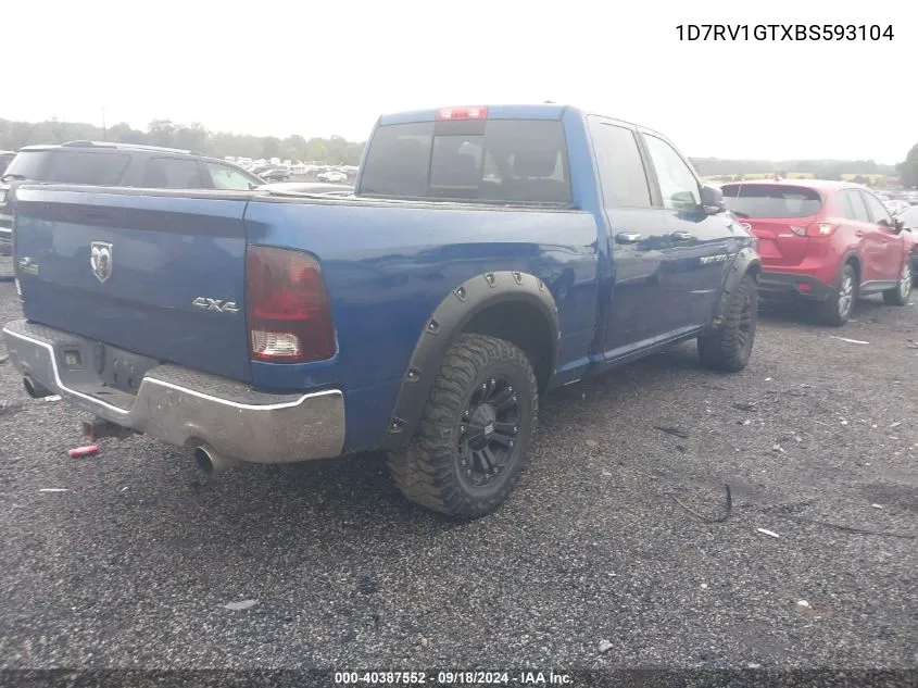 1D7RV1GTXBS593104 2011 Ram Ram 1500 Slt