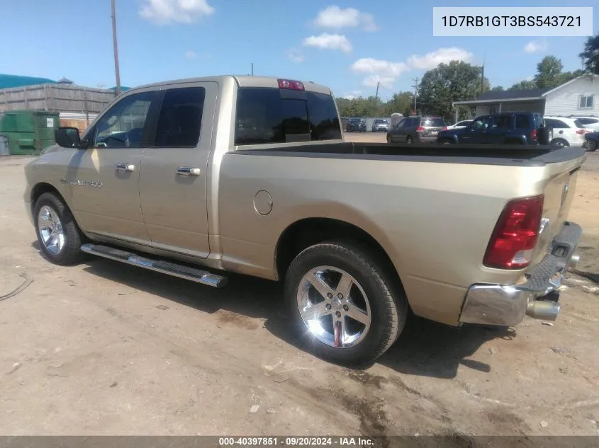 2011 Ram Ram 1500 Slt VIN: 1D7RB1GT3BS543721 Lot: 40397851