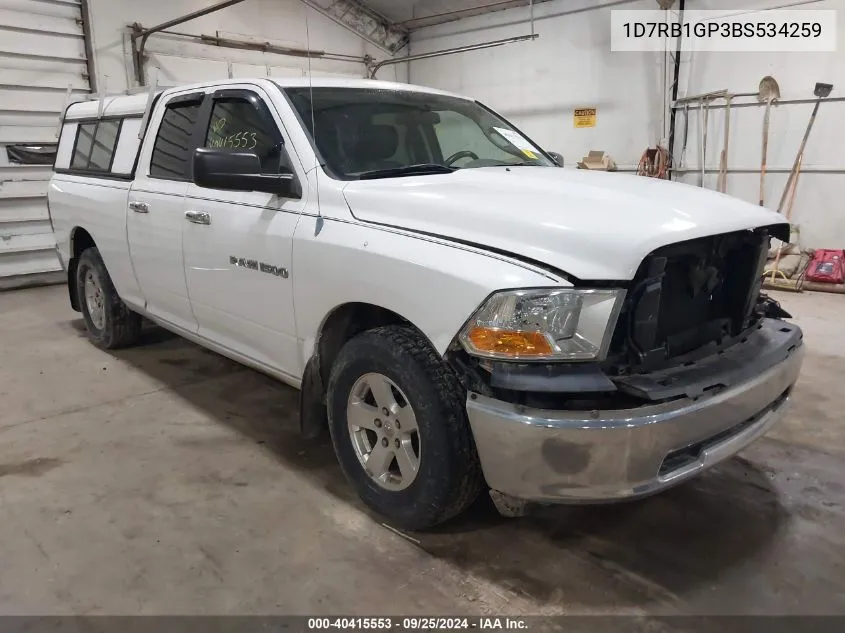 2011 Ram Ram 1500 Slt VIN: 1D7RB1GP3BS534259 Lot: 40415553