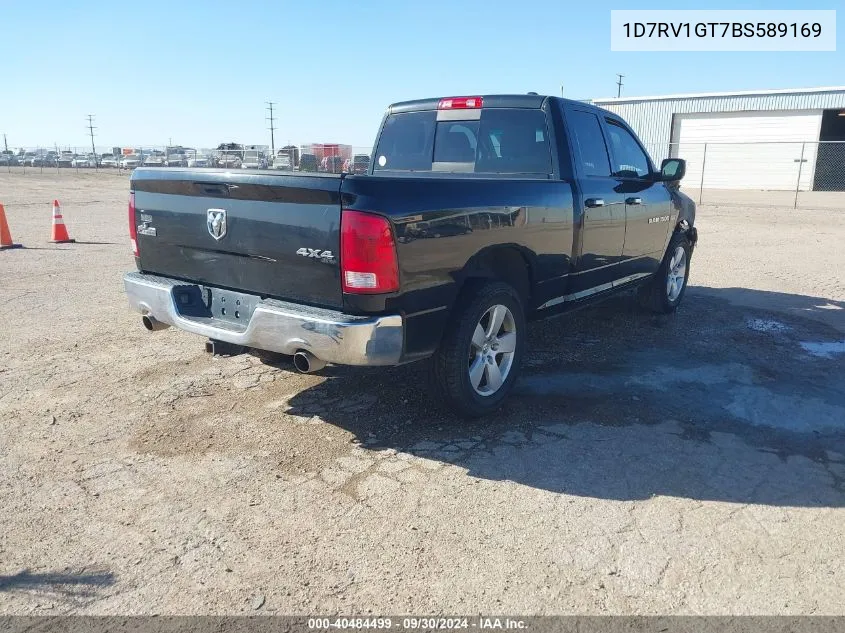 2011 Ram Ram 1500 Slt VIN: 1D7RV1GT7BS589169 Lot: 40484499