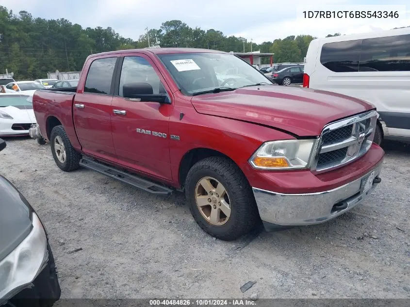 2011 Ram Ram 1500 Slt VIN: 1D7RB1CT6BS543346 Lot: 40484826