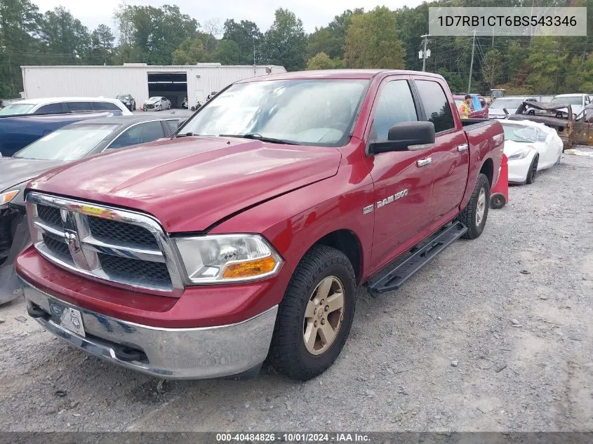 2011 Ram Ram 1500 Slt VIN: 1D7RB1CT6BS543346 Lot: 40484826