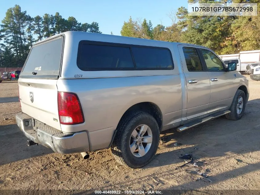 2011 Ram Ram 1500 Slt VIN: 1D7RB1GP7BS672998 Lot: 40489922