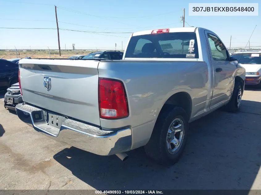 3D7JB1EKXBG548400 2011 Ram Ram 1500 St