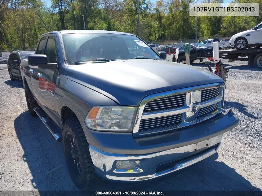 2011 Ram Ram 1500 Slt VIN: 1D7RV1GT1BS502043 Lot: 40504351