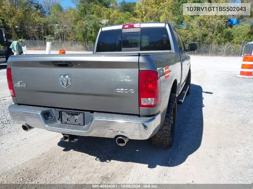 2011 Ram Ram 1500 Slt VIN: 1D7RV1GT1BS502043 Lot: 40504351