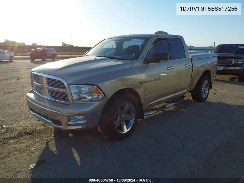 2011 Ram Ram 1500 Slt VIN: 1D7RV1GT5BS517256 Lot: 40504750