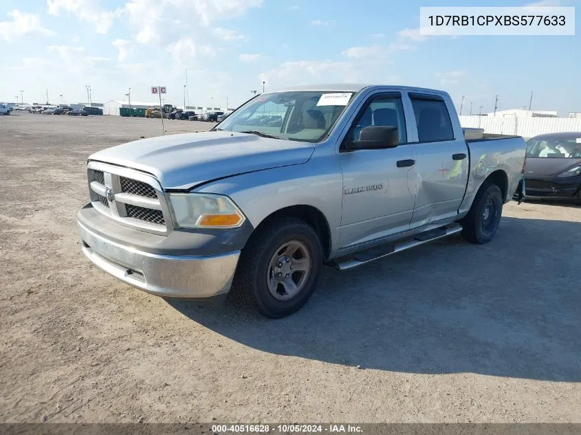 2011 Ram Ram 1500 St VIN: 1D7RB1CPXBS577633 Lot: 40516628